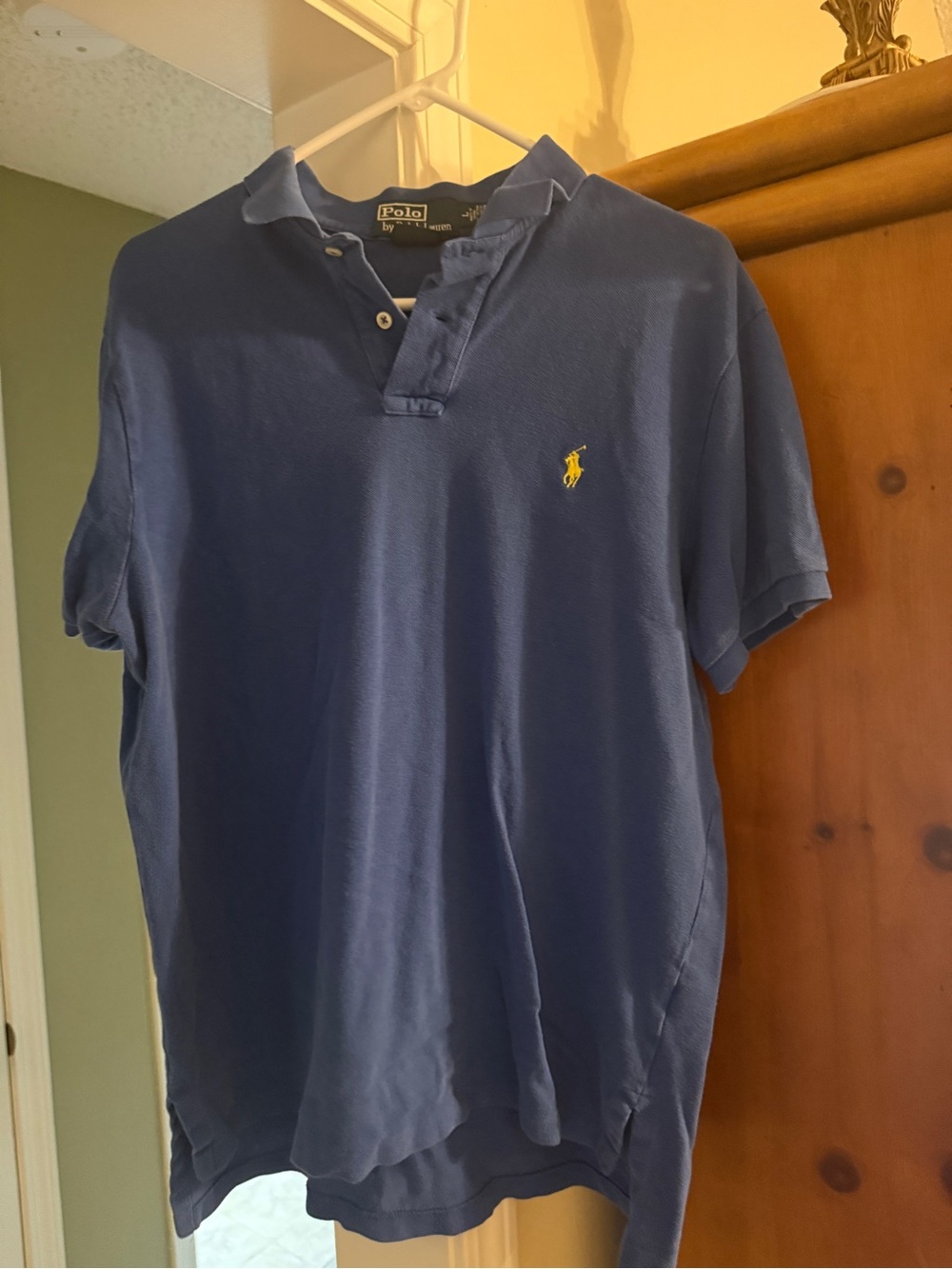 Ralph Lauren Men’s Short Sleeve Polo Shirt in Navy with Yellow Pony